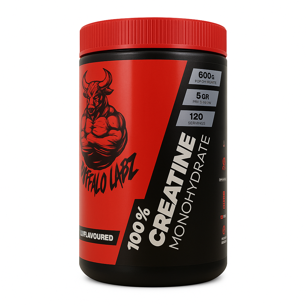 CREATINA MONOHIDRATADA 600 GR - BUFFALO LABZ / 120 SERVICIOS